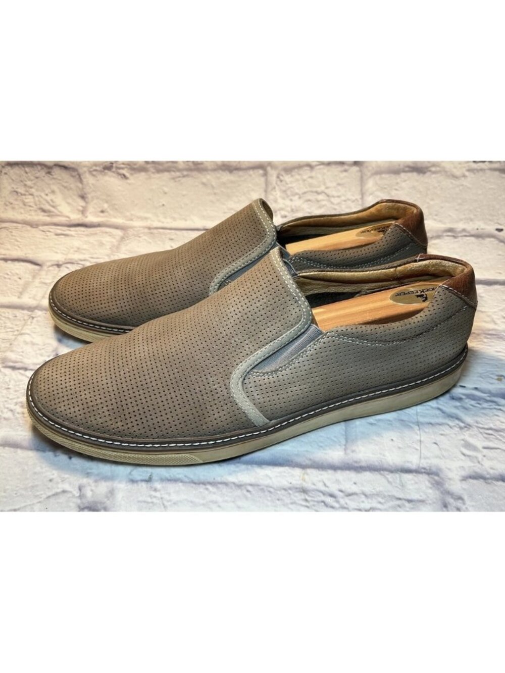 Johnston & Murphy McGuffey Slip-On Shoes Mens‎ 12M 250619 Tan Comfort Casual